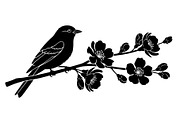 Bird Branch Silhouette Bundle, an Illustration by yasushie (Thumbnail 23 of 31)