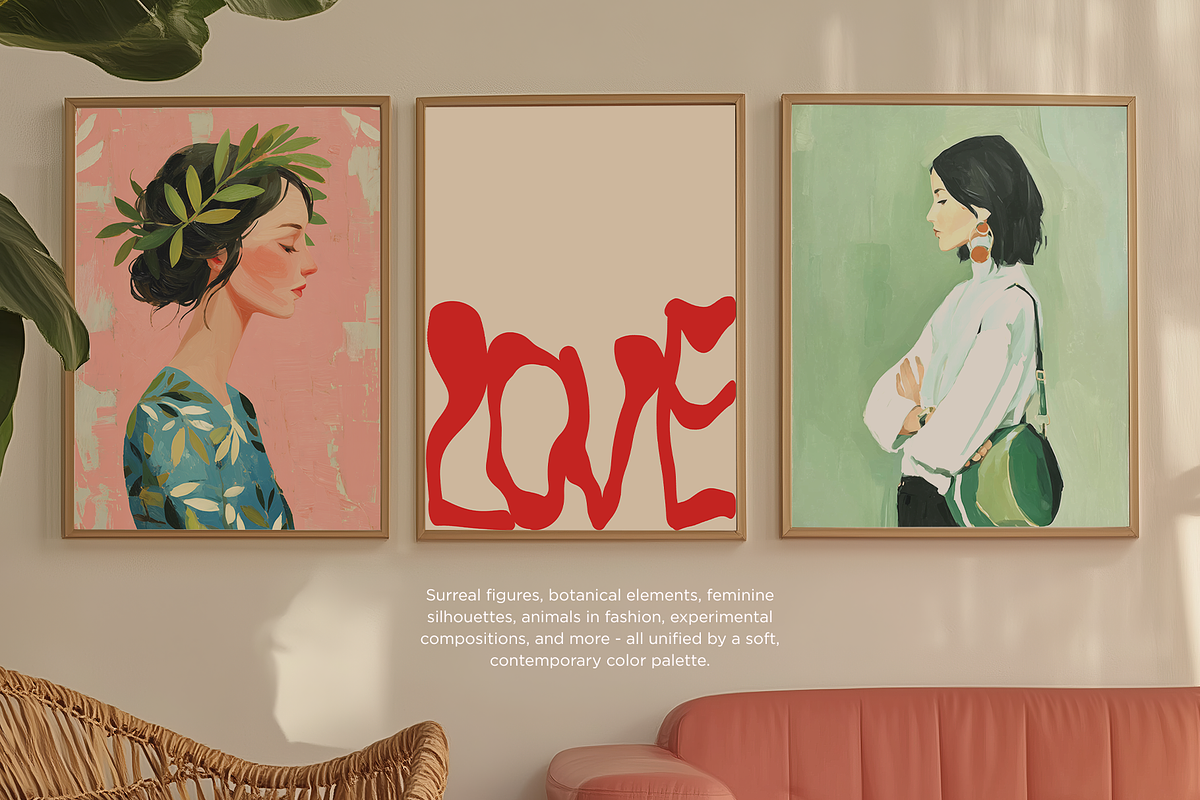 Modern Eclectic Prints Posters, a Background Graphic by JulsIst (Photo 4 of 12)