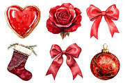 1920 Coquette Christmas Clipart, an Illustration by Dream Creation (Thumbnail 5 of 7)