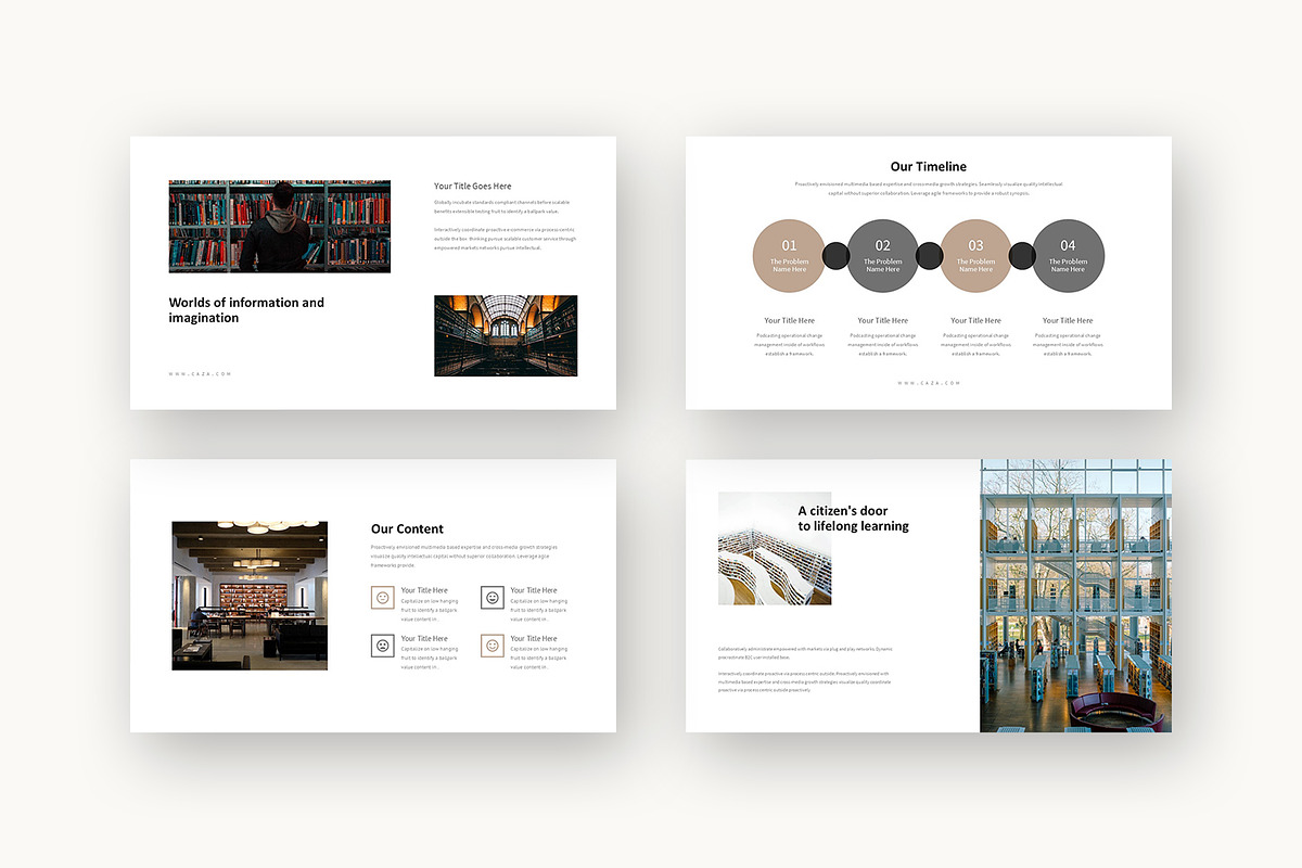 Caza : Library Design Keynote, a Presentation Template by Punkl Camp (Photo 3 of 16)