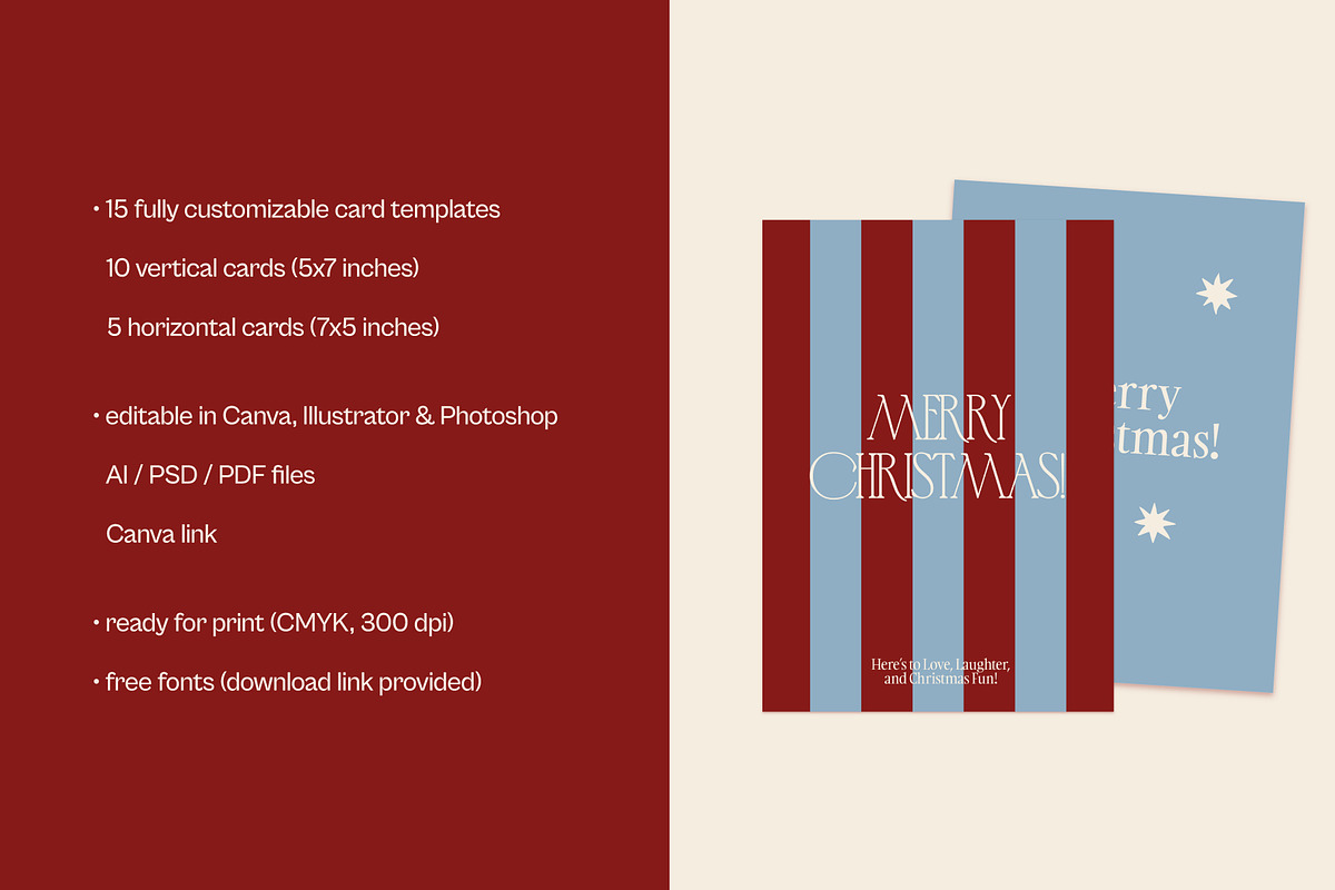 Minimalist Christmas Cards Templates, a Card Template by Orca Design (Photo 5 of 5)