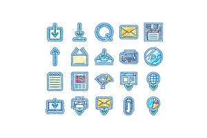 download file computer data icons, an Object Illustration by pikepicture