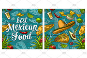 Mexican Food and poster, a Food Illustration by MoreVector (Thumbnail 7 of 7)