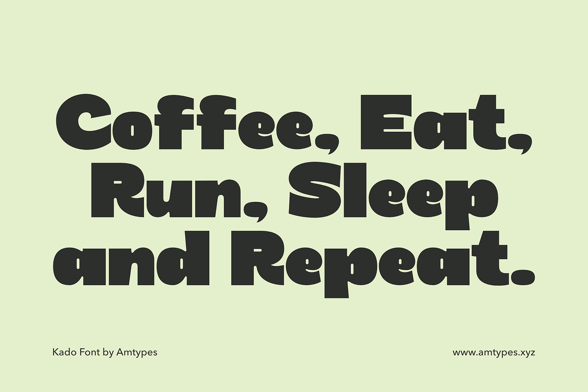 KADO – Bold Display Typeface, a Sans Serif Font by Angga Mahardika (Photo 4 of 8)