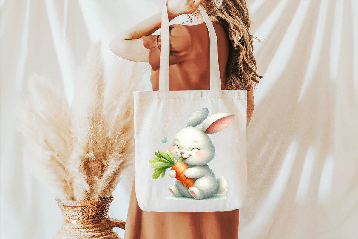 Happy Eater Bunny Clipart, an Animal Illustration by designcity5 (Photo 5 of 5)