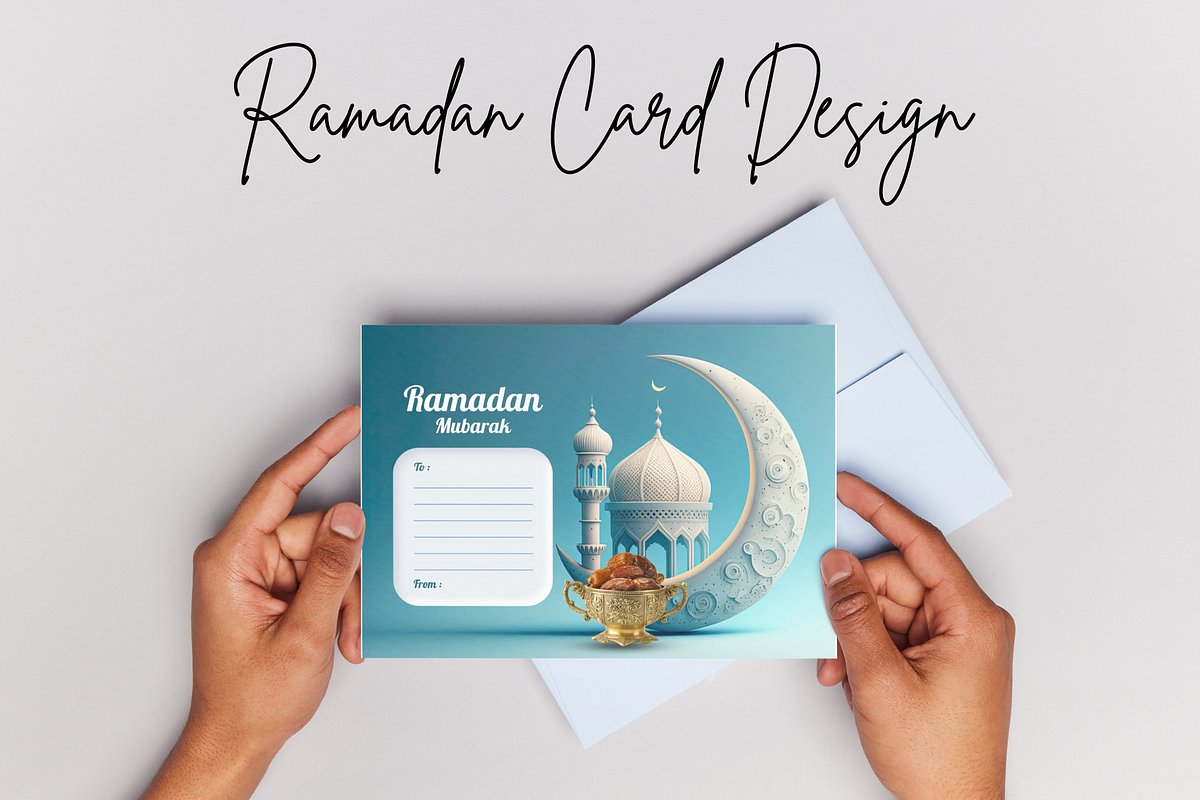 Ramadan wishing card design, a Card Template by MS Designer (Photo 2 of 4)