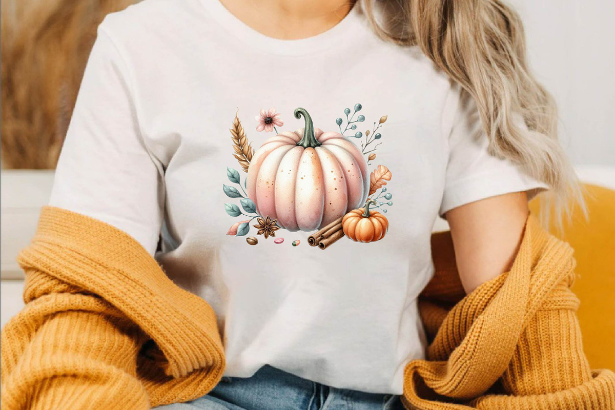 Pastel Pumpkin Sublimation Clipart, an Illustration by SVGArt (Photo 7 of 8)