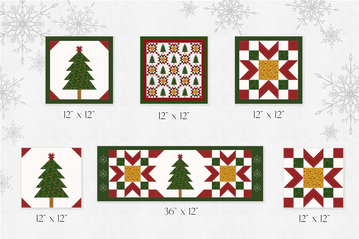 Christmas Quilt Illustrations, a Decorative Illustration by Maggie Stilwell Design (Photo 8 of 9)