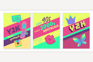 Trending Y2K vertical posters set., a Person Illustration by Anna's Shop
