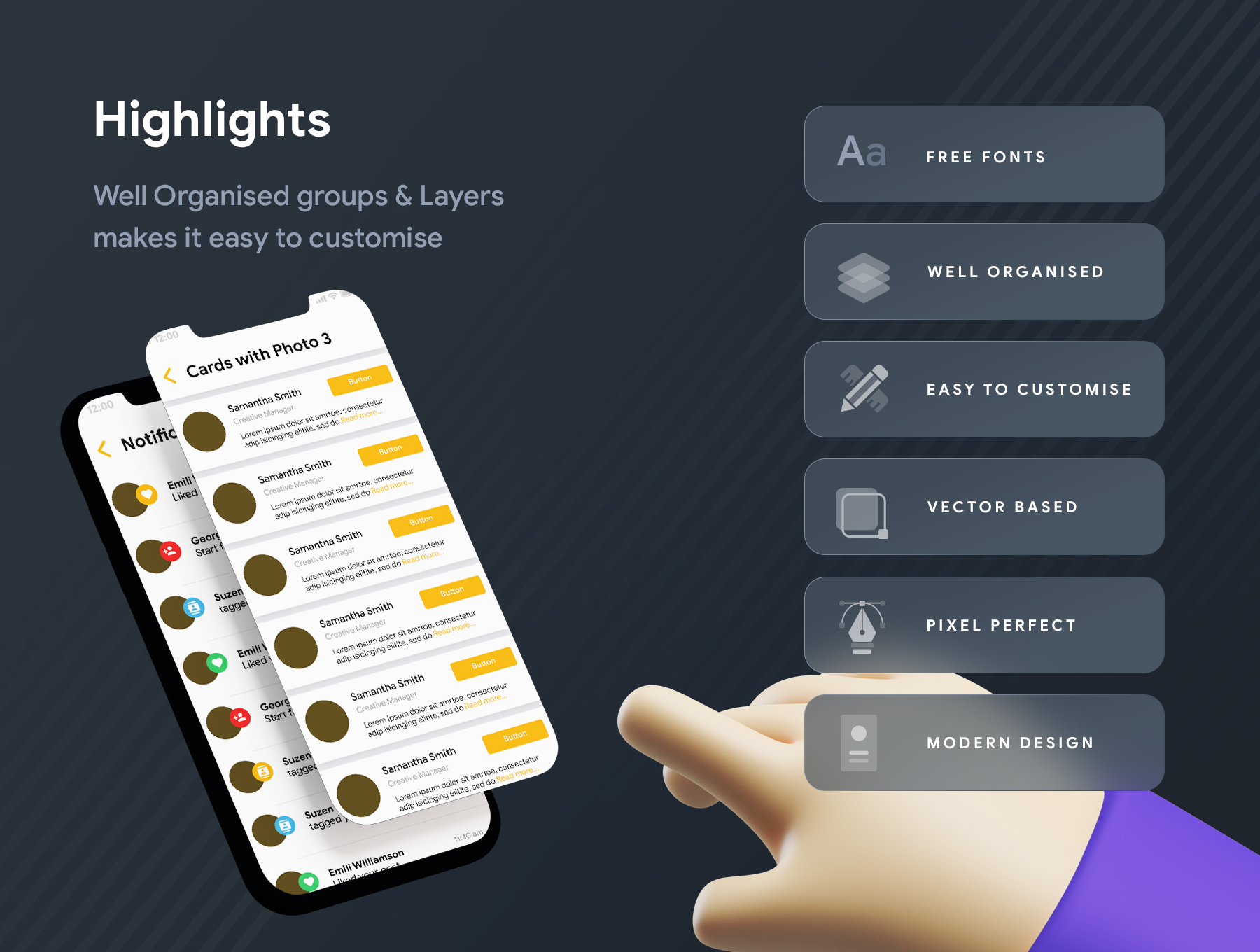 50 App UI Kit Screens | YellowKit