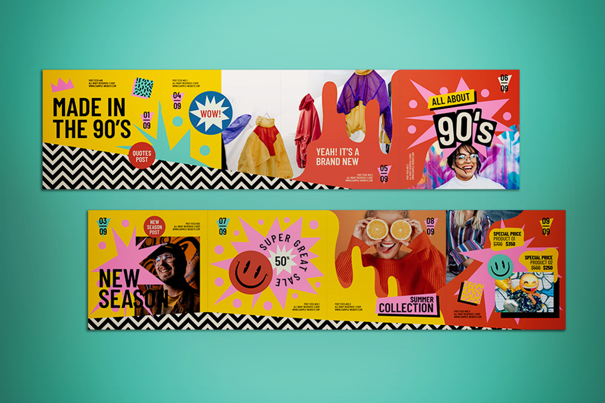90s Fashion Carousel Social Media, a Social Media Template by The Good Store (Photo 5 of 6)