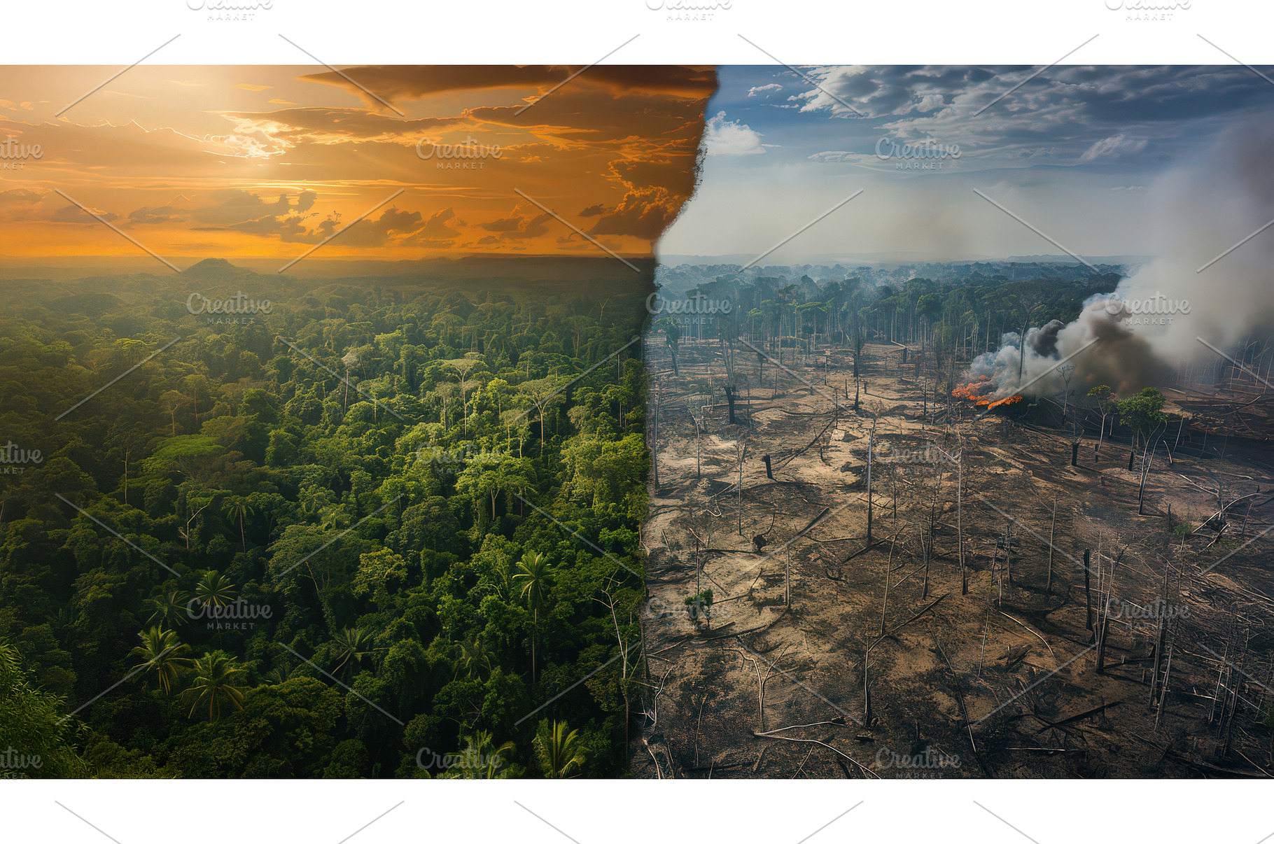 Before and After Deforestation in, a Nature Photo by piter.goskov