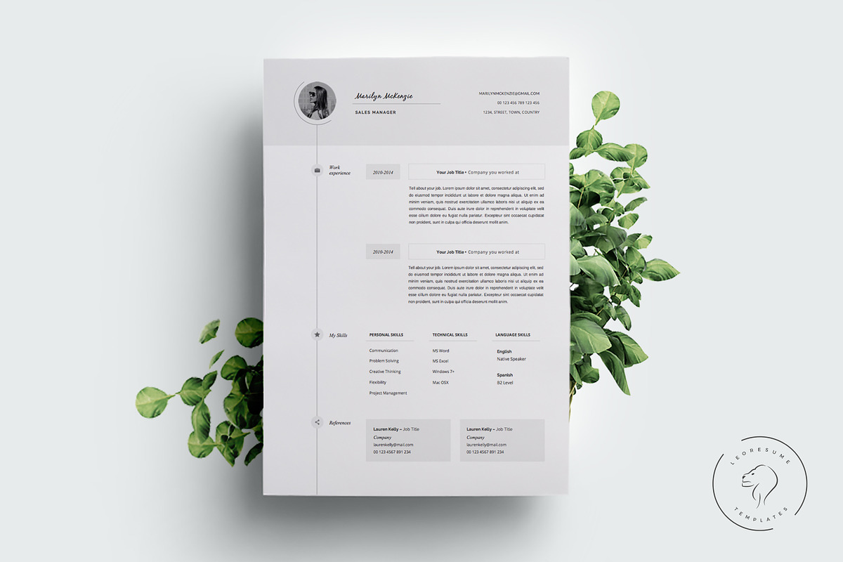 Resume and Cover Letter - 5 Pages, a Resume Template by Leo Resume (Photo 2 of 5)