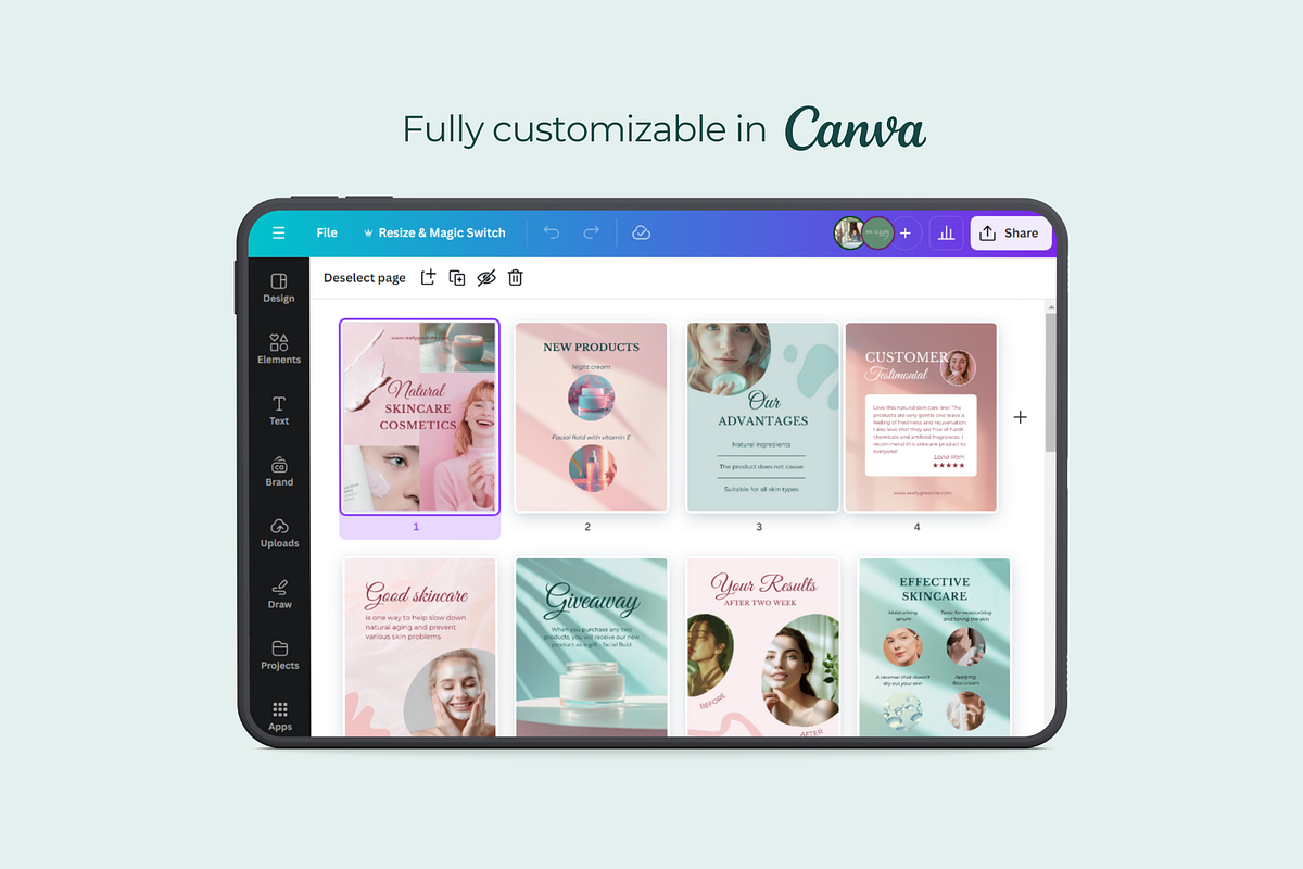 Cosmetics Brand Instagram Templates, a Social Media Template by Ollyta May (Photo 2 of 8)