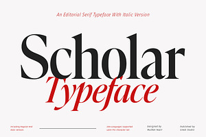 Scholar Serif Typeface