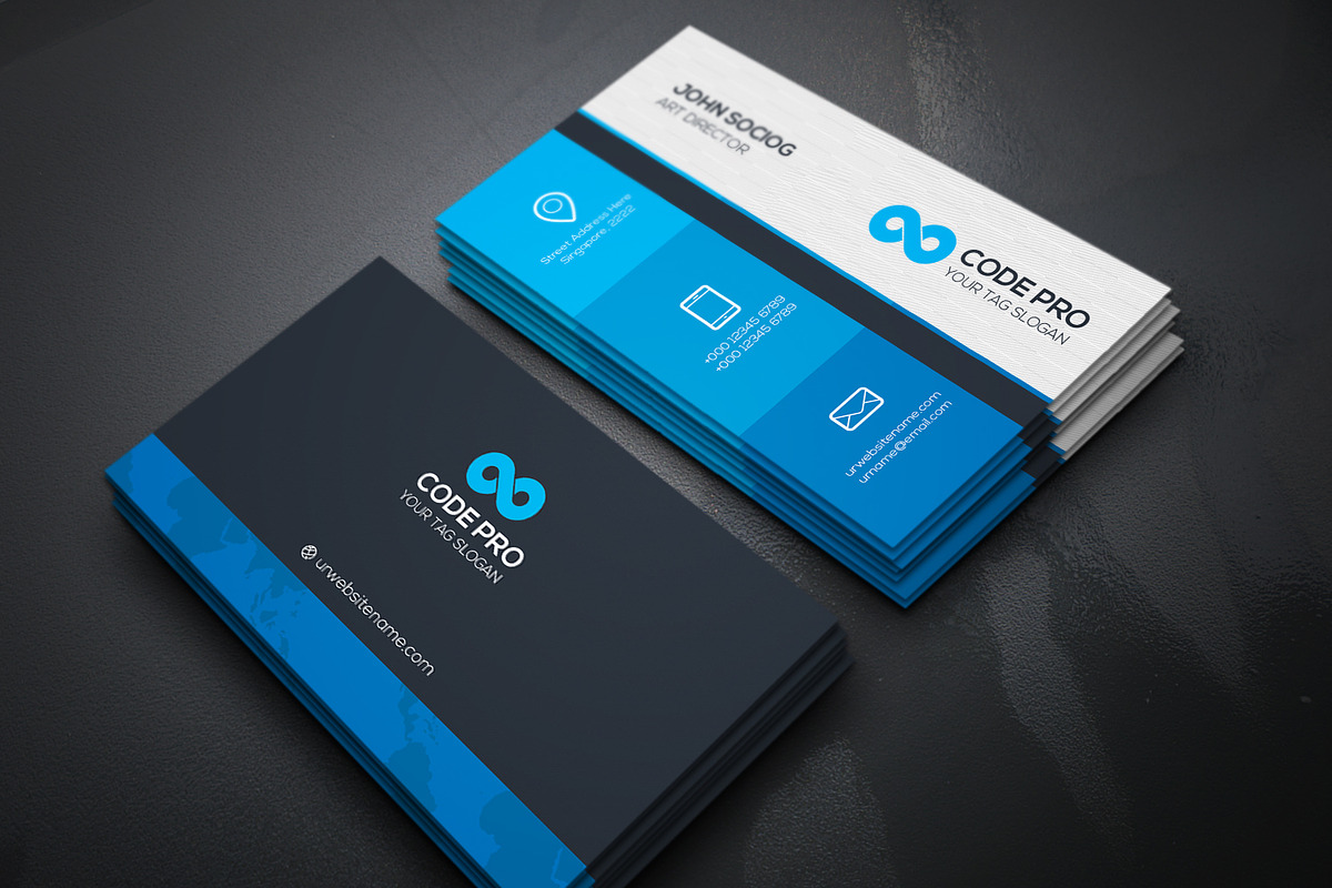 Business Cards 2 in 1, a Business Card Template by Genereux Art (Photo 4 of 8)