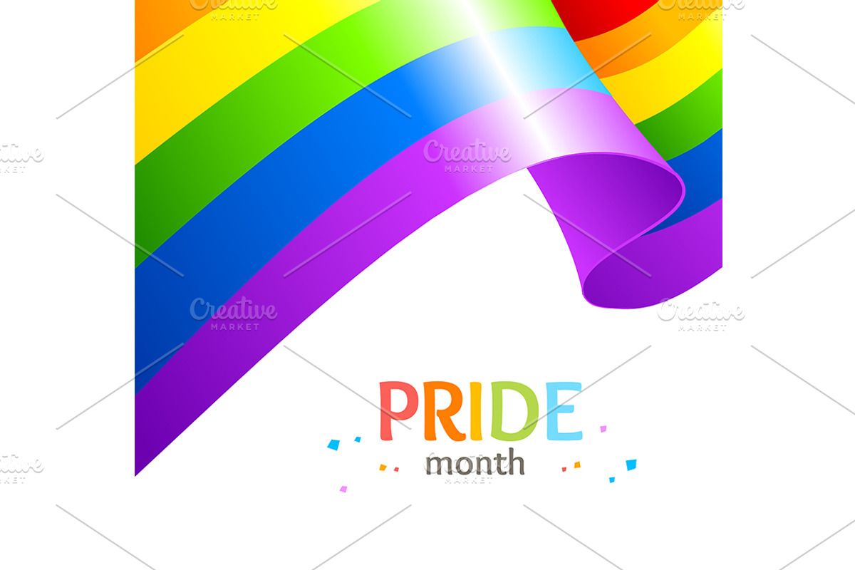 Lgbtq Pride Month Card Poster Banner, an Object Illustration by Vector and Templates