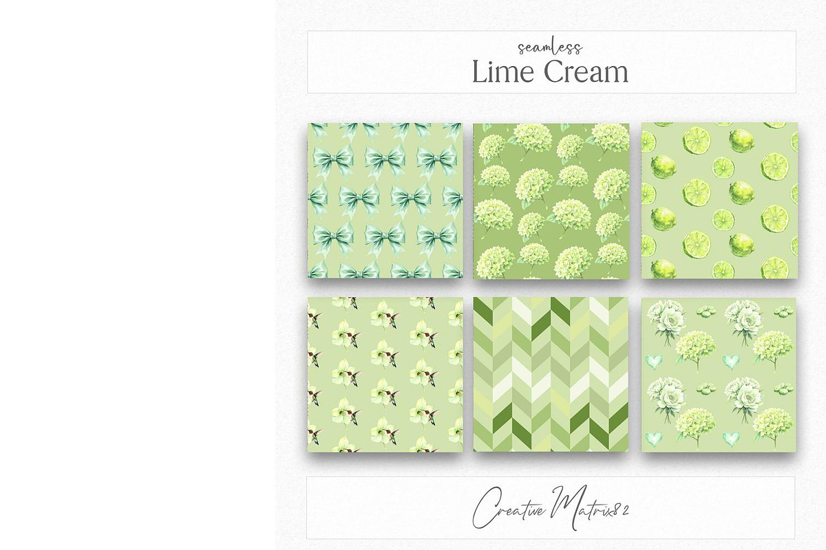 Lime Cream Seamless Digital Paper, a Pattern Graphic by Creative Matrix82 (Photo 5 of 6)