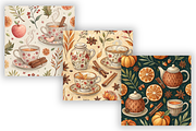 Cozy Autumn Tea Party Digital Paper, a Pattern Graphic by FloridPrintables (Thumbnail 5 of 9)
