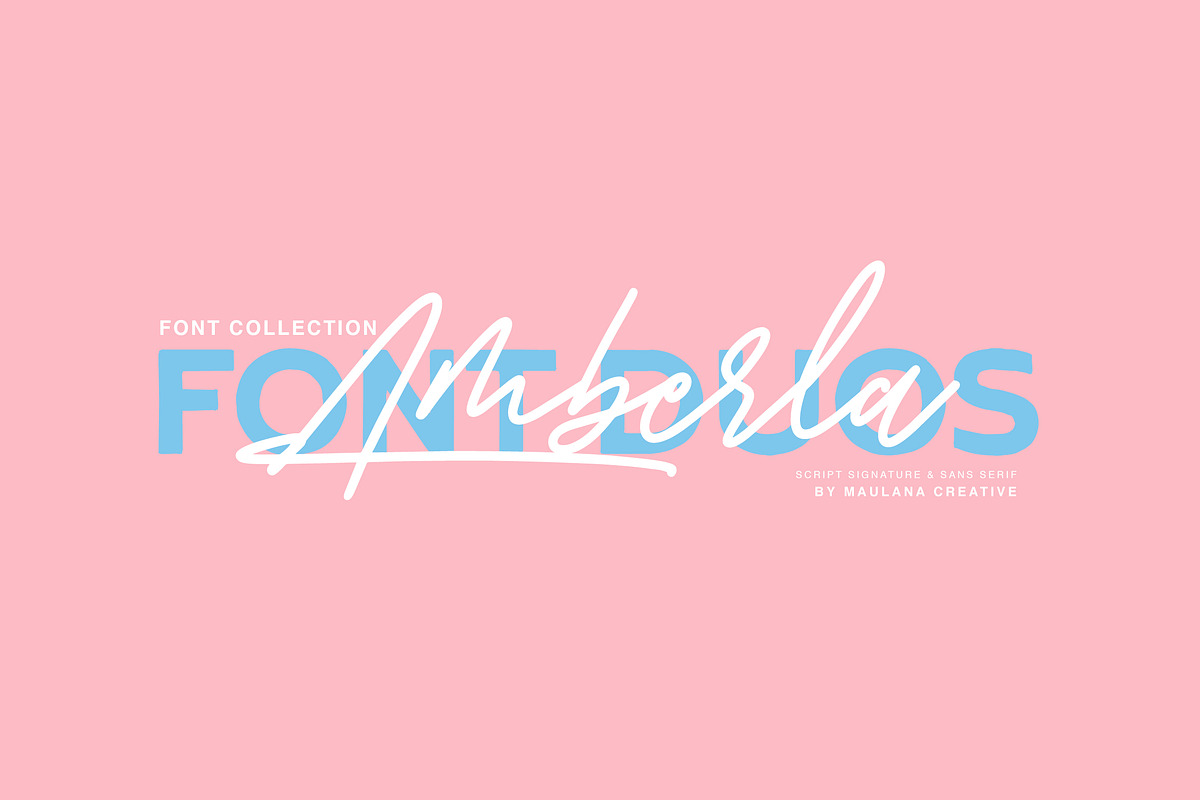 Amberla Script Sans Font, a Script Font by Maulana Creative (Photo 1 of 6)