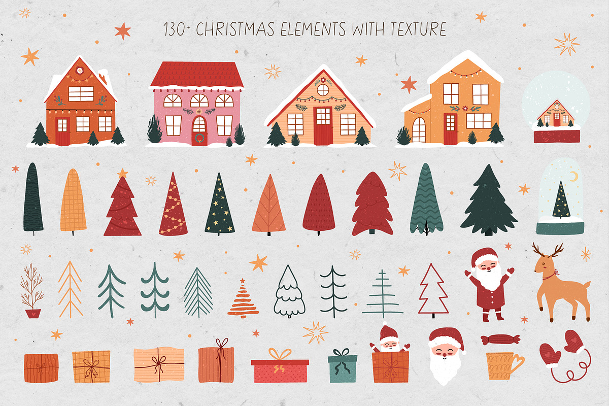 Merry Christmas - Graphic Collection, a Seasonal Illustration by roskque (Photo 2 of 9)