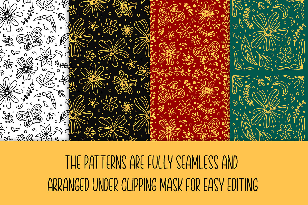 Whimsical Florals Patterns Clipart, a Pattern Graphic by AnnaViolet_store (Photo 5 of 14)