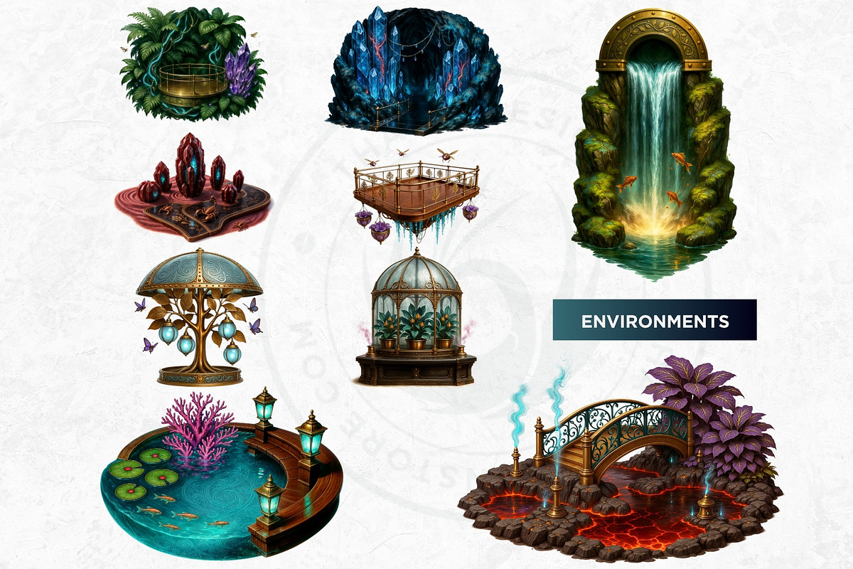 Steampunk Botanical Expedition PNG, a Decorative Illustration by ThatsDesignArt (Photo 4 of 10)