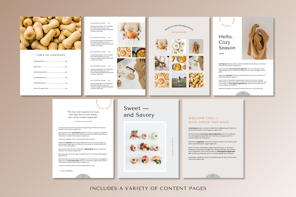 Autumn Canva Cookbook Template, a Magazine Template by Erin Cassidy (Photo 4 of 10)