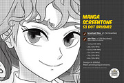 MANGA SCREENTONE Halftones Brushes, a Brush Add-On by Luuuka studio (Thumbnail 2 of 5)