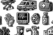 Emergency Medical Set, an Object Graphic by RT Studio (Thumbnail 4 of 4)