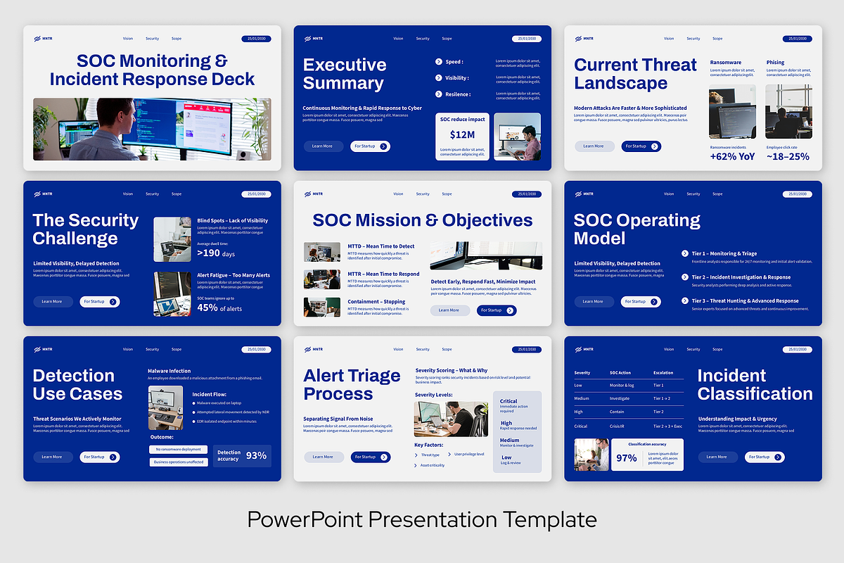 SOC Monitoring & Incident Response, a Presentation Template by Sixtemp (Photo 2 of 3)