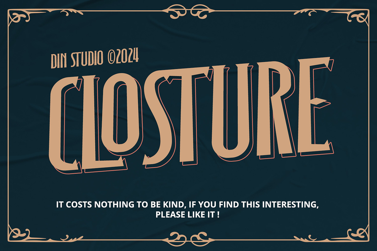 Closture, a Symbol Font by Vintage Division (Photo 15 of 15)
