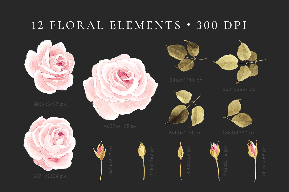 Roses – wedding set, an Invitation Template by Helen Halik art (Photo 9 of 10)