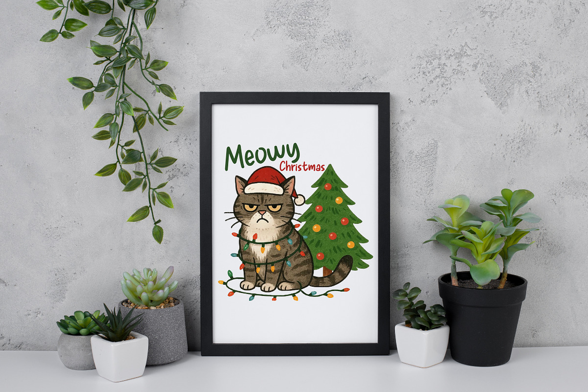 Meowy Christmas PNG, an Illustration by Daily.Designs (Photo 5 of 5)
