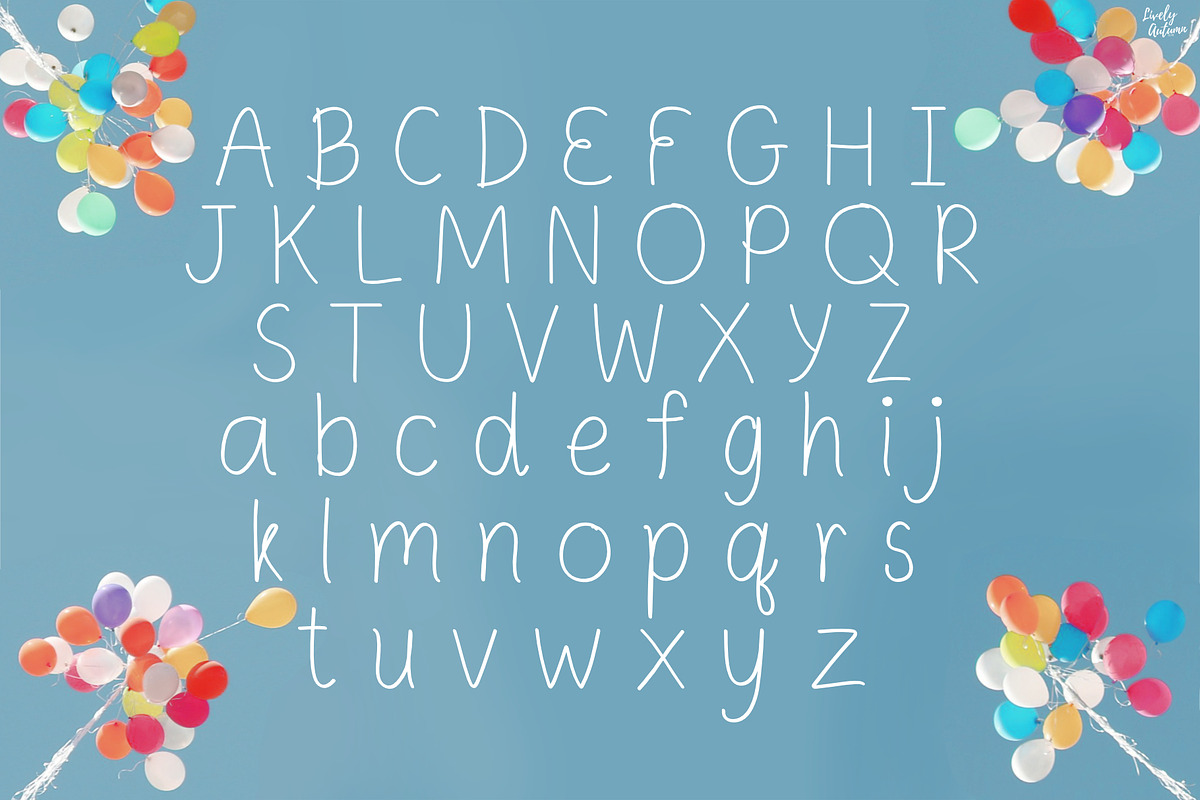 Happiness | Handwriting Font, a Handwritten Font by LivelyAutumn11.11 (Photo 2 of 5)