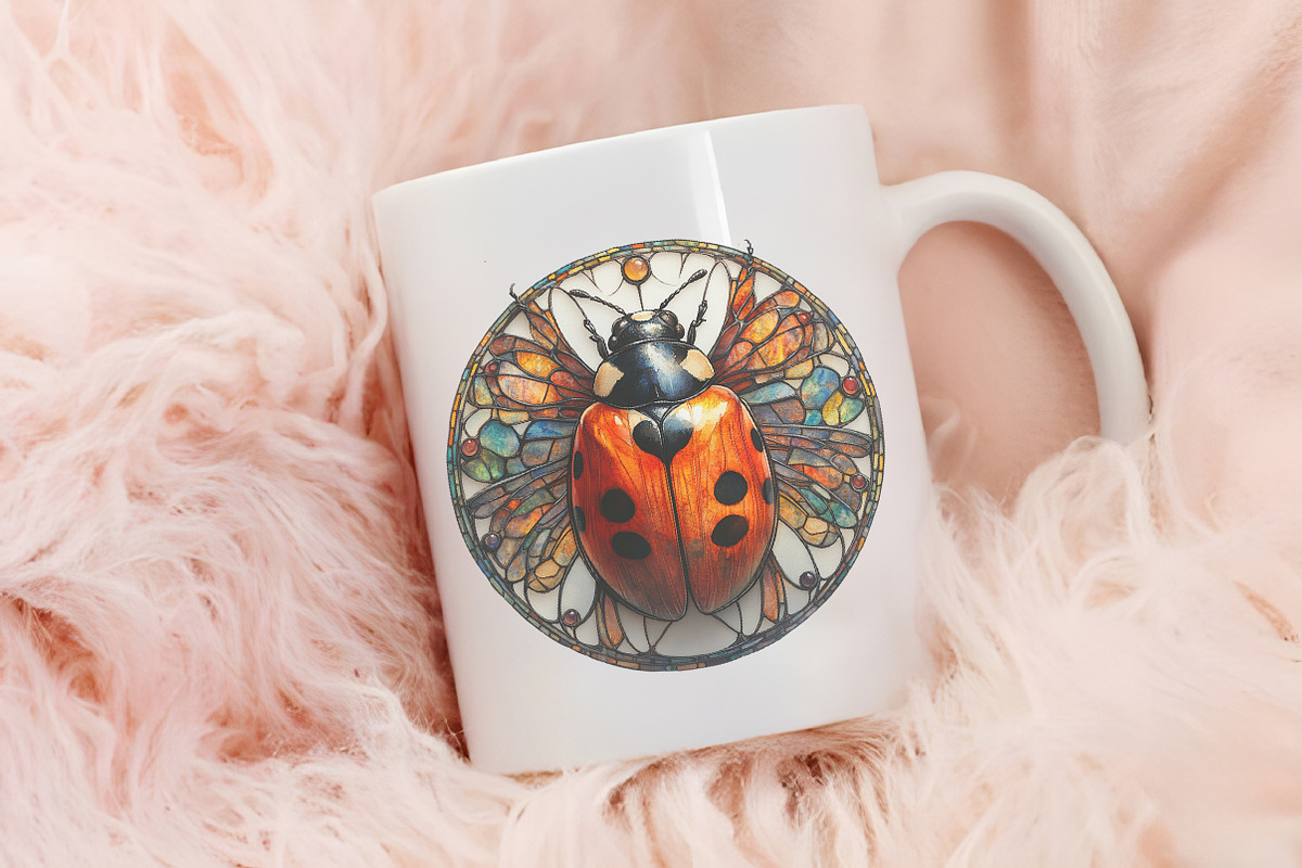 Stained Glass Ladybug Sublimation, an Illustration by RobertsArt (Photo 6 of 7)