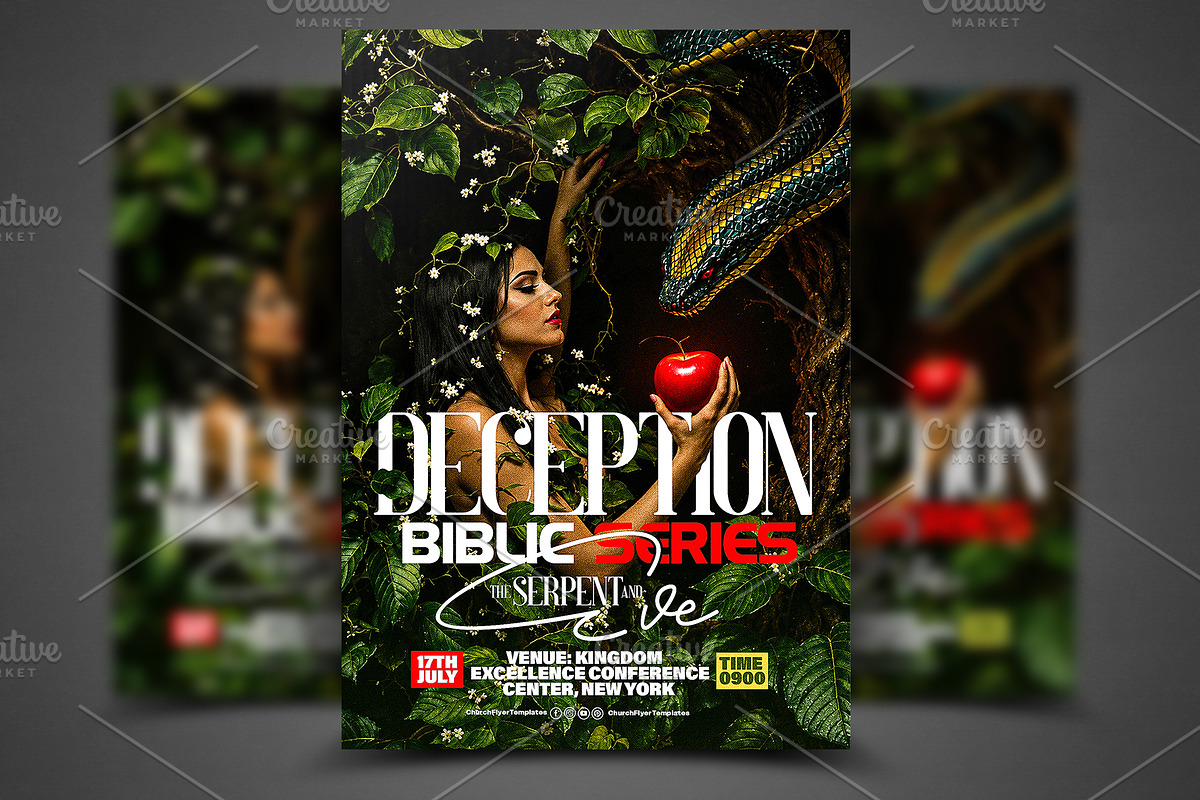 Adam and Evil Church Flyer Template, a Social Media Template by church flyer templates (Photo 5 of 12)