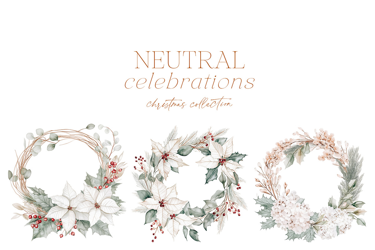 Watercolor Christmas Graphics, a Seasonal Illustration by studioequinox (Photo 5 of 8)