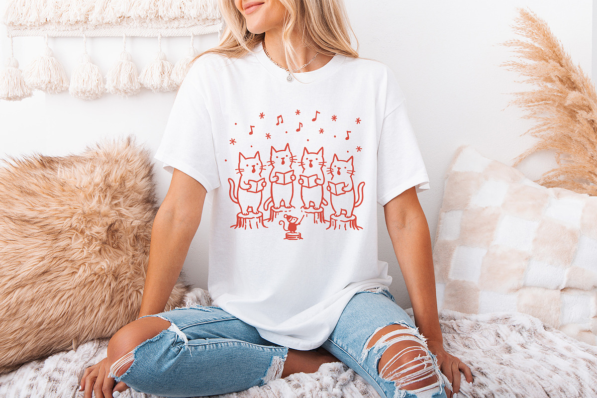 Singing Cat Choir PNG, Whimsical, an Illustration by SharpMarketplace (Photo 3 of 9)