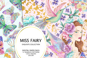 MISS FAIRY Digital Papers