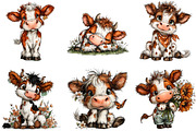 Baby Animal Cow Clipart, an Illustration by DreamArtGraphic (Thumbnail 4 of 5)