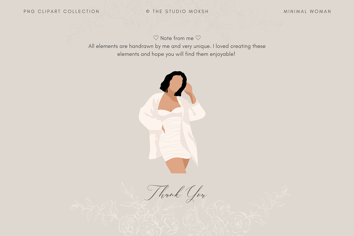 Minimal Woman Fashion Cliparts, an Illustration by Saga Design Studio (Photo 4 of 4)