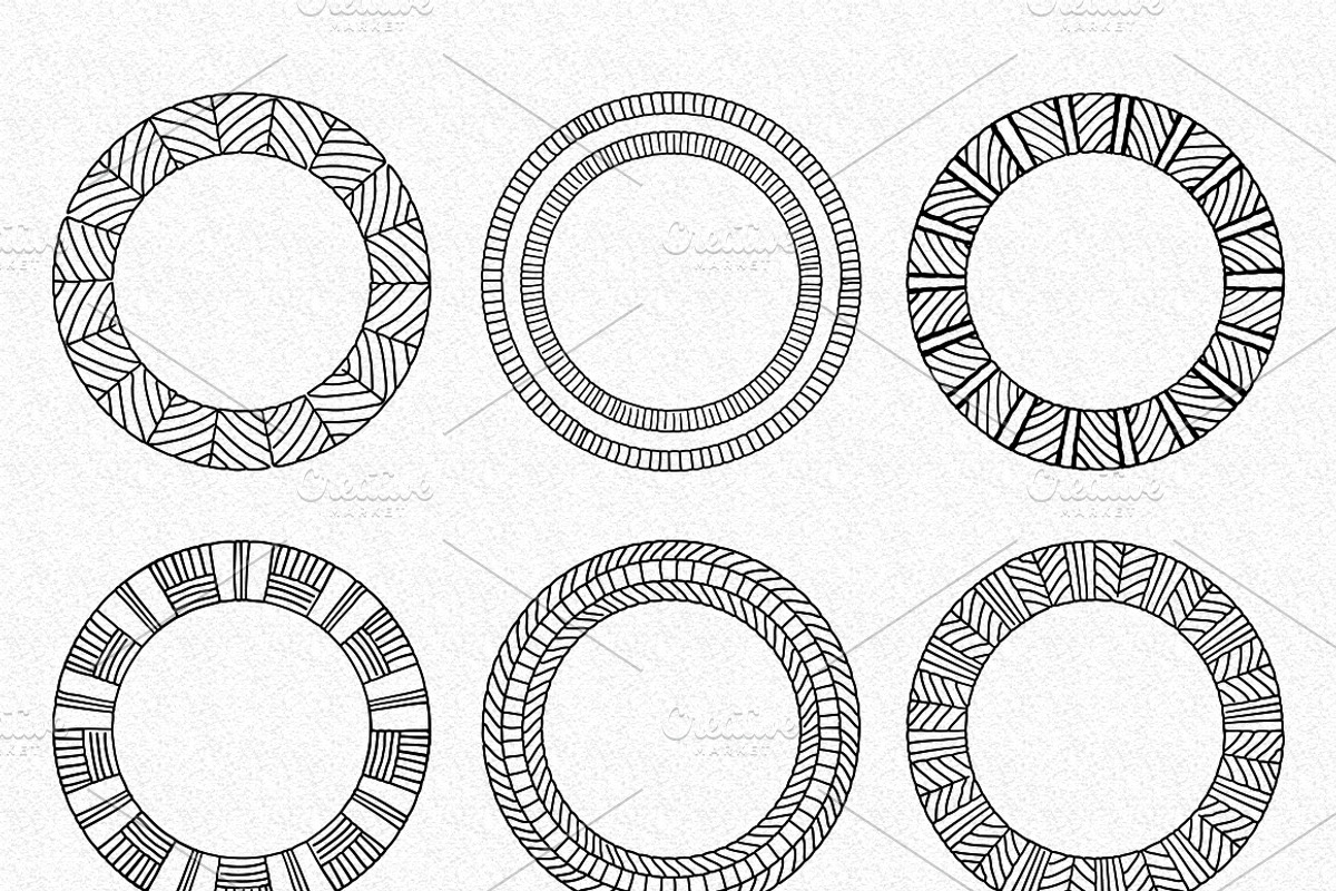 20 Geometric Pattern Brushes, a Brush Add-On by Solana (Photo 5 of 5)
