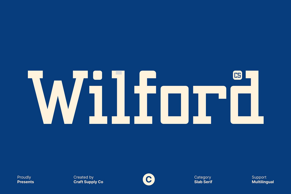 CS Wilford – Slab Serif Font, a Slab Serif Font by Craft Supply Co. (Photo 1 of 8)