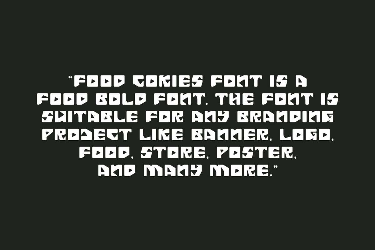 Food Cokies Font, a Sans Serif Font by QR Design Studio (Photo 3 of 10)