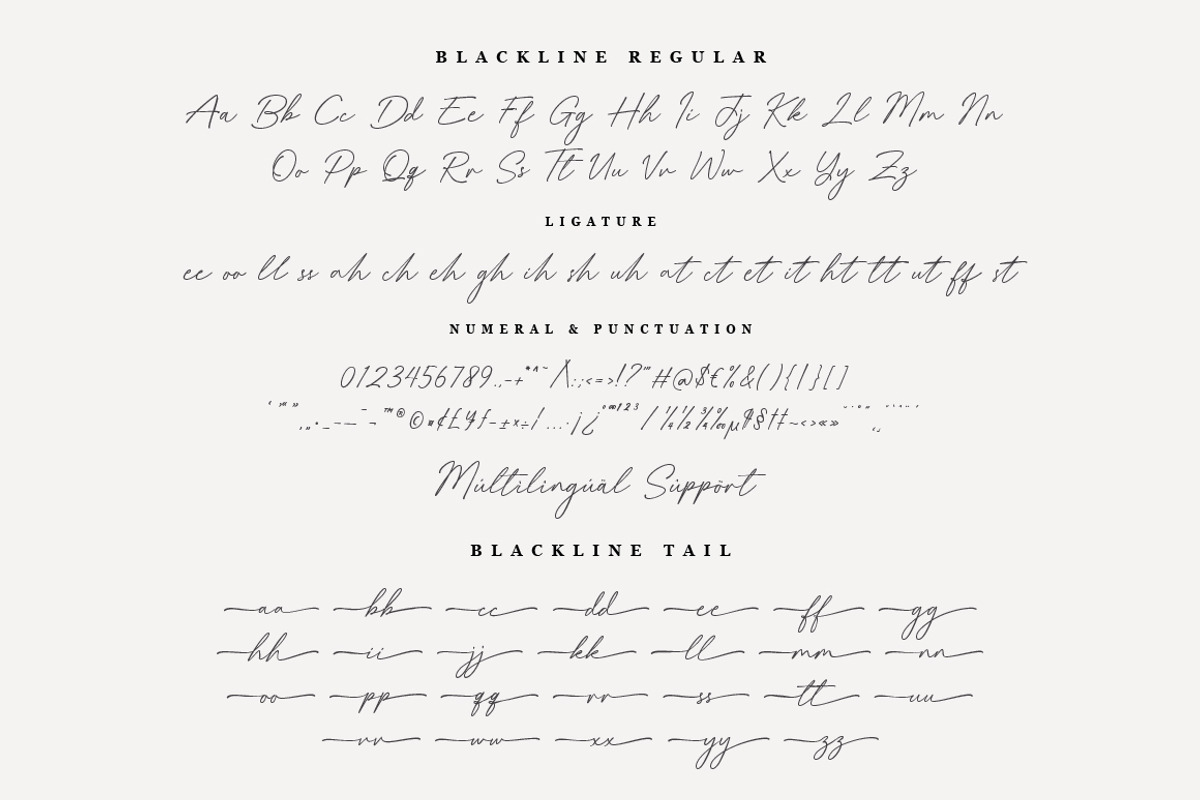 Blackline - Script Font with Swash, a Script Font by Typebae (Photo 8 of 8)