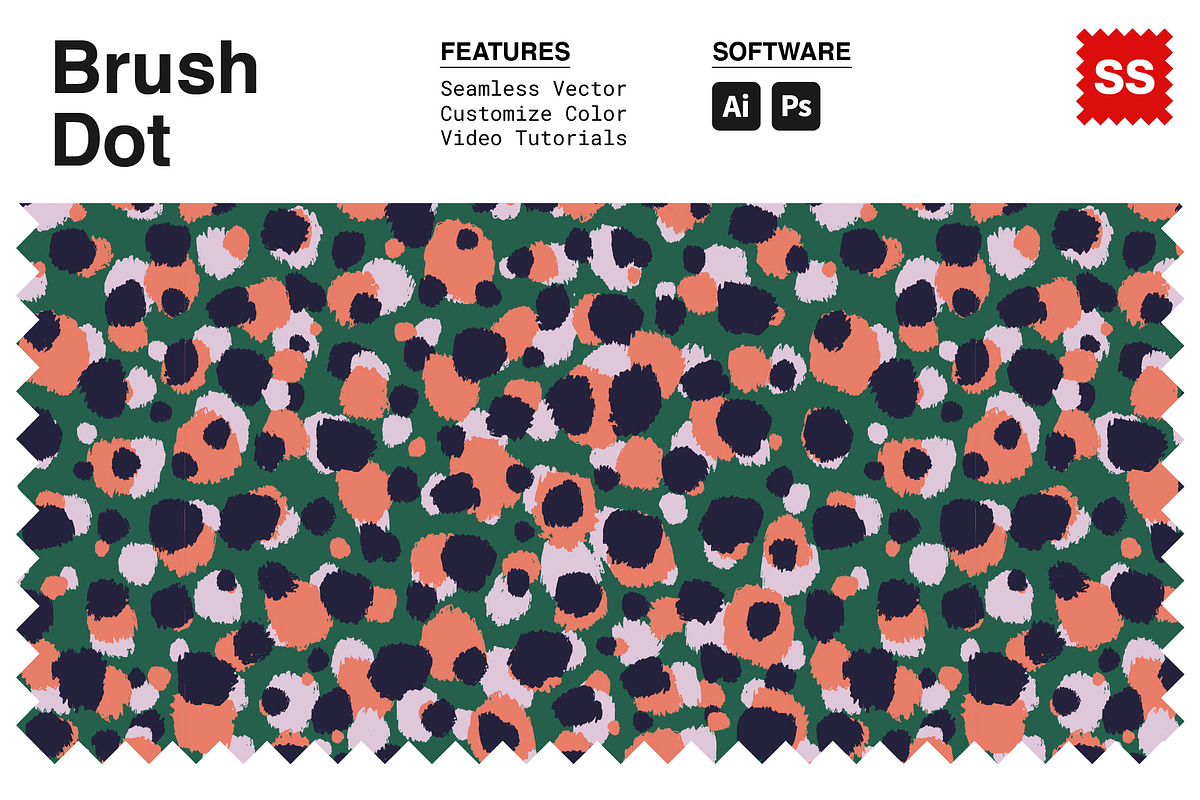 Brush Dot Seamless Vector Pattern, a Pattern Graphic by Swatch Supply