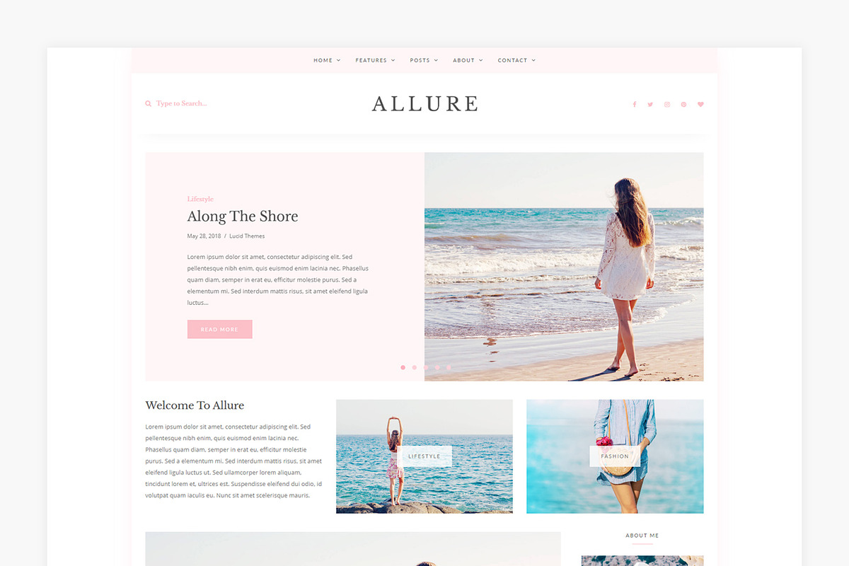 Allure - WordPress Blog Theme, a WordPress Template by Lucid Themes (Photo 7 of 7)
