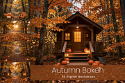 30 Autumn Bokeh Digital Backdrops, a Background Graphic by 3Motional (Thumbnail 1 of 18)