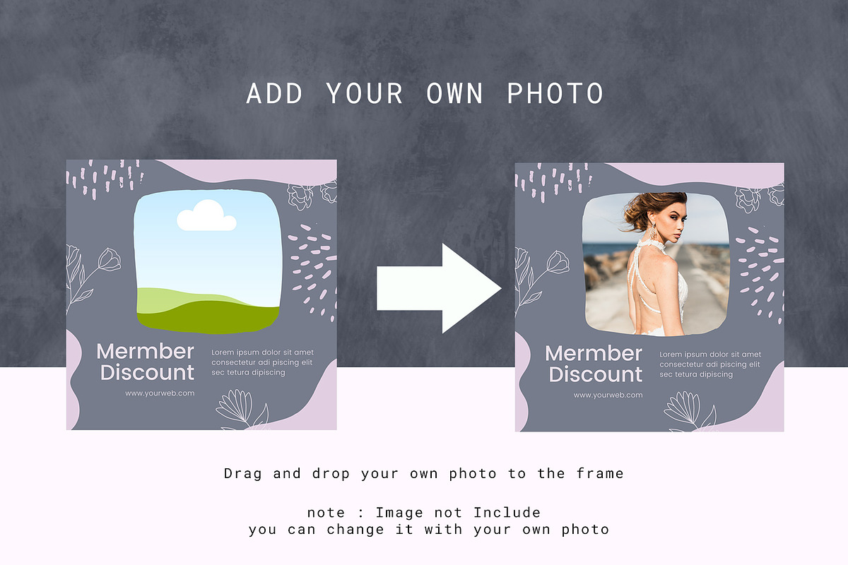 Canva Instagram Post Template Daisy, a Social Media Template by Lythcreative (Photo 4 of 5)